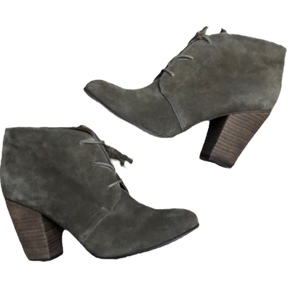 Bjorndal Harlow Taupe Suede Lace Up Booties - Picture 1 of 8